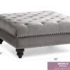 Elegant Seating Ottoman - Dark Gray - Image 6