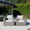 Outdoor Lounge Chairs With Cushions, Weather Resistant - Gray Mix - Image 2