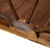 Wooden Garden Bridge Arc Footbridge With Half Wheel Railings Solid Fi - Brown - Image 10