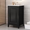Modern Freestanding 20.3" Bathroom Vanity With Sink, Functional Drawer, Soft Closing Door - Black - Image 2