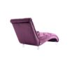 Velvet Chaise Lounge Indoor, Button Tufted Upholstered Chaise Lounge Chair With Pillow For Bedroom Living Room Office - Purple - Image 10