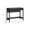 Transitional Reeded Writing Desk With Drawer - Black - Image 11