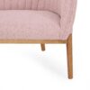 Mid Century Modern Loveseat With Channel Stitched Backrest - Blush - Image 10