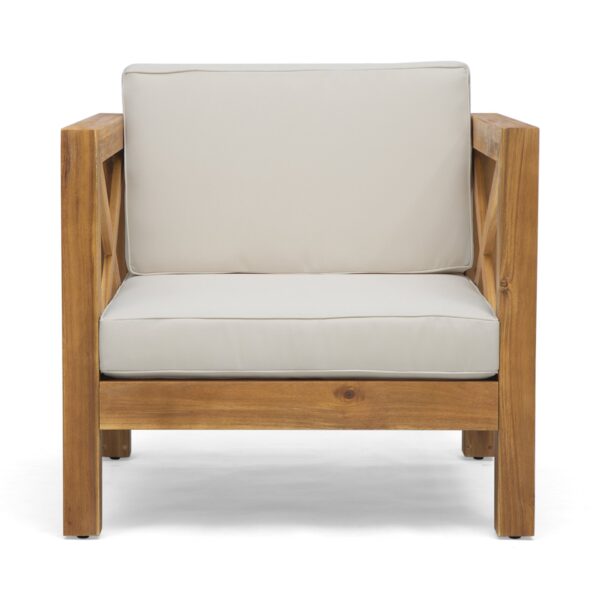 Brava - Modern Club Chair With Water Resistant Cushions - Beige