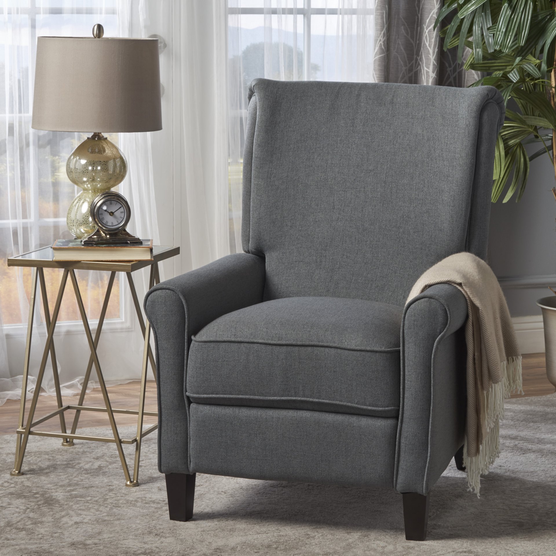 Manual Standard Recliner - Charcoal - Image 2