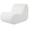 Curved Lounge Chair With Ottoman And High Resilience Foam - White - Image 10