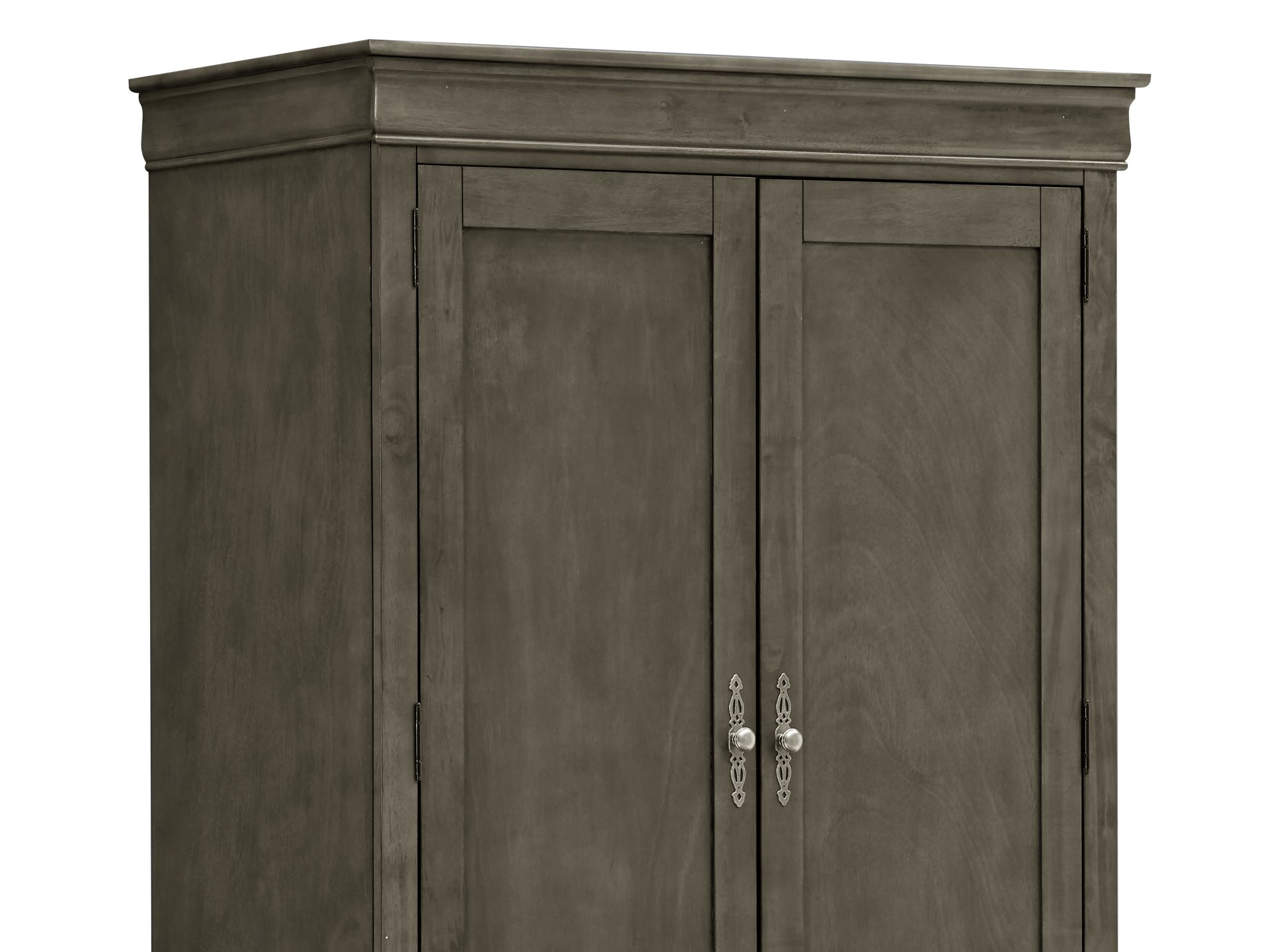 Elegant Traditional Armoire - Gray - Image 4