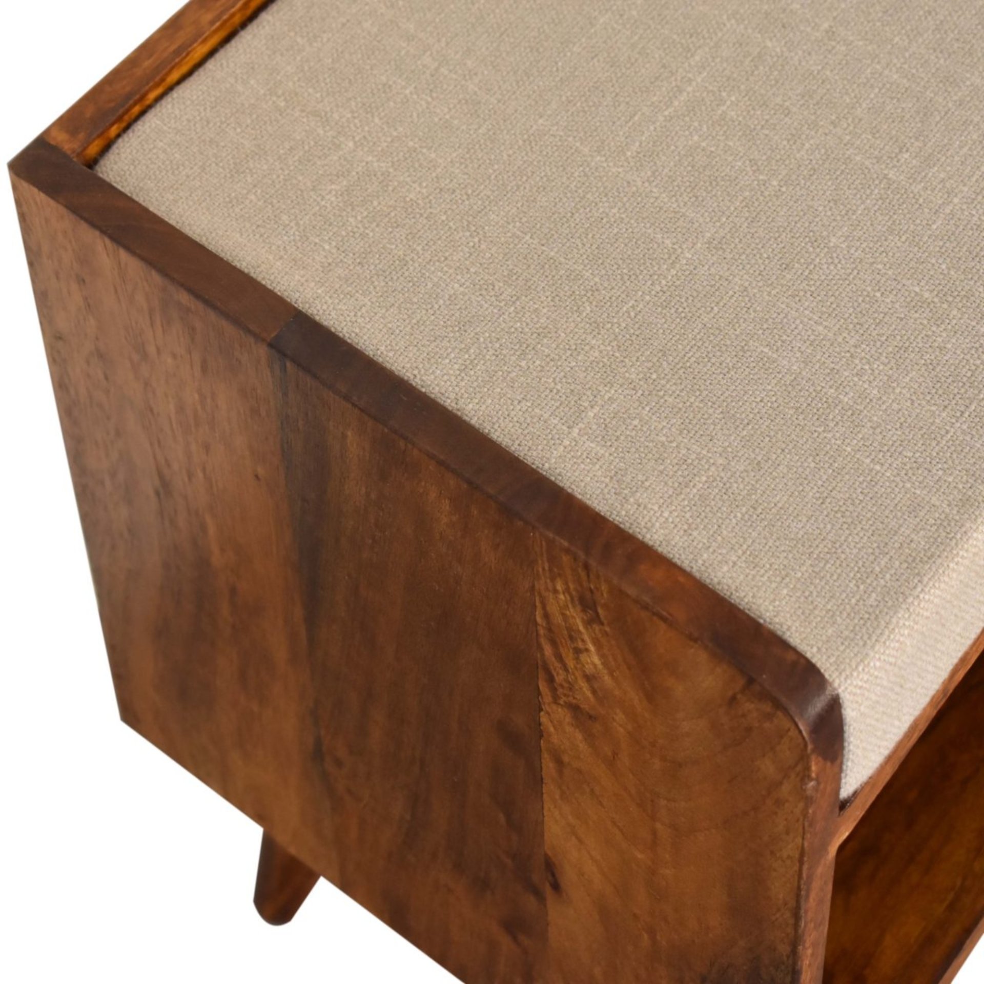 Nordic Storage Bench - Chestnut / Mud Linen - Image 18
