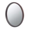 Circle Wall Mirror With Wooden Frame And Walnut Finish, Wall Mirror For Living Room Dining Room - Brown - Image 9