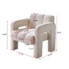 31.10" Wide Boucle Upholstered Accent Chair - Beige - Image 3