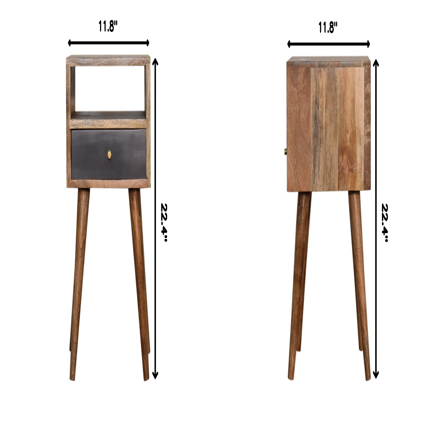 Mini Painted Bedside Table - Slate - Image 22