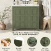 36" Bathroom Vanity Organizer With Sink, Storage Cabinet - Olive Green - Image 7