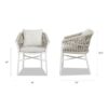 Maiden - Barrel Back Aluminum & Rope Outdoor Patio Dining Chair, Axroma Olefin (Set of 2) - Wheat Beige - Image 10