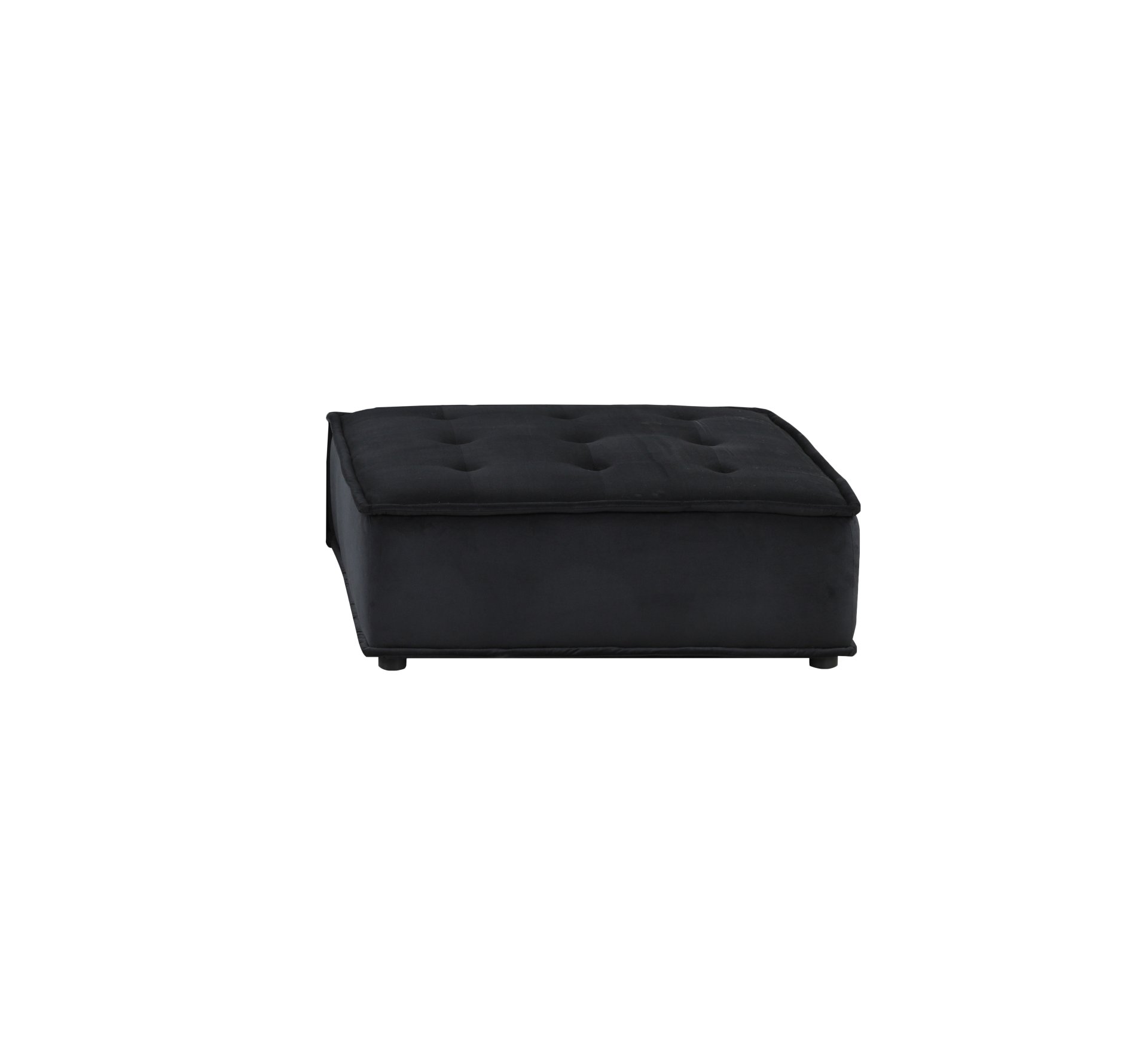 Anna - Velvet 4 Piece Sectional Sofa - Black - Image 4