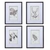 Botanical Wall Art Prints, Home Decor For Living Room Dining Room, Bedroom, Hallway (Set of 4) - White / Black - Image 2