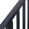 Handrails For Outdoor Steps, Fit 2 Or 3 Steps Outdoor Stair Railing, Picket#2 Wrought Iron Handrail, Flexible Porch Railing, Transitional Handrails For Concrete Steps Or Wooden Stairs - Black - Image 3