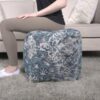 Anita - Square Pouf Ottoman And Floor Cushion - Blue - Image 7