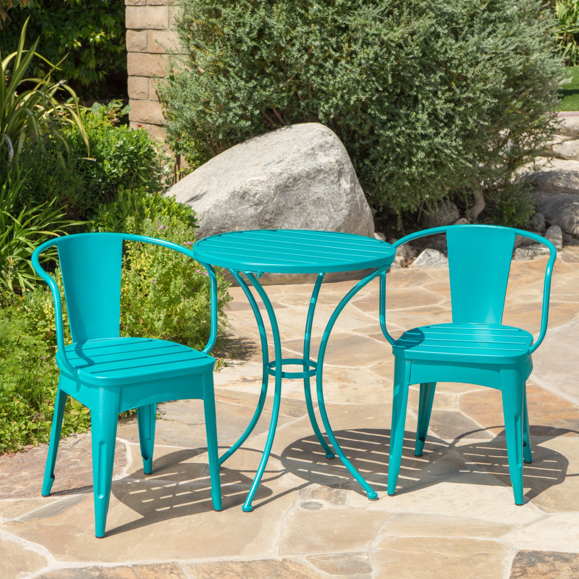 Colmar - 3 Piece Metal Set - Teal - Image 4