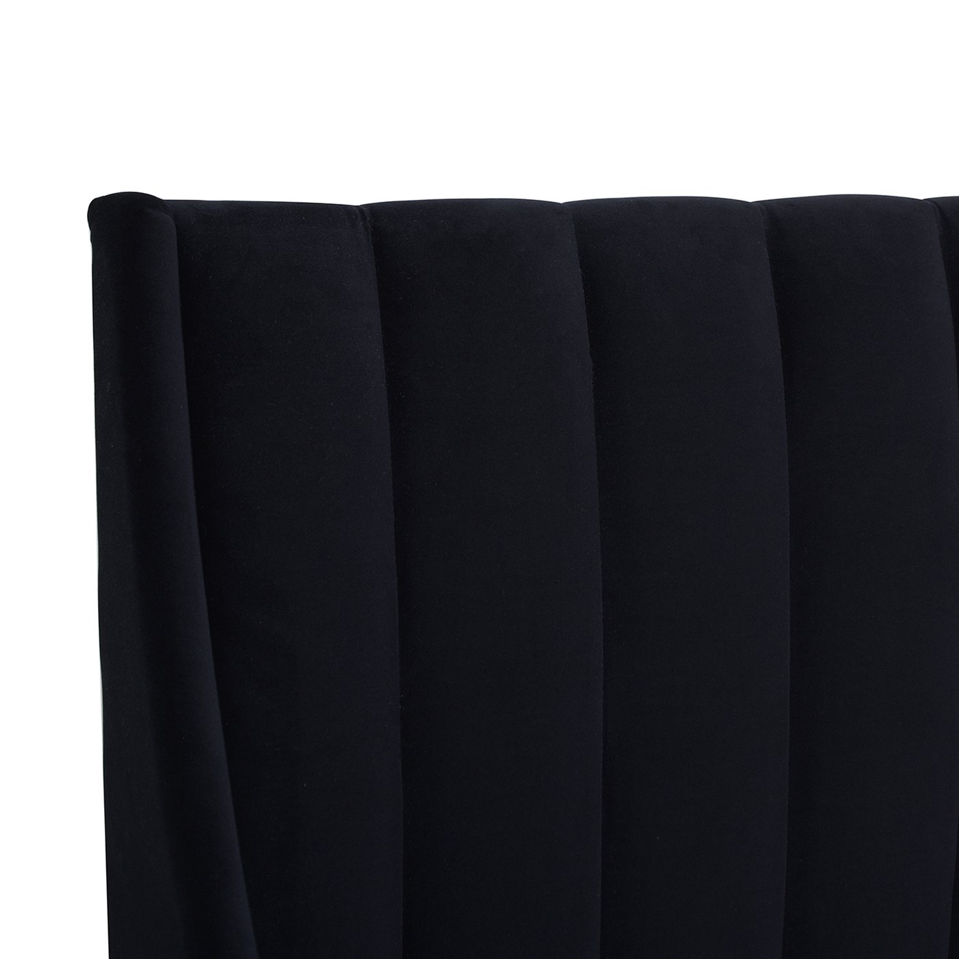 Aspen - Queen Vertical Tufted Headboard Platform Bed Set - Anthracite Black - Image 6