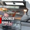 6 Burner 85, 000 Btu Deluxe Gas Outdoor Kitchen Island Grill With Wine Cooler Refrigerator, Rotisserie, Storage Cabinets & Drawers - Silver - Image 16