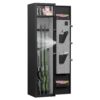 3 - 4 Gun Safe For Rifles And Pistols, Quick Access Password Gun Safe, High Security Metal Rifle Safe Locker With Removable Shelf And 2 Adjustable Gun Slots - Black - Image 12