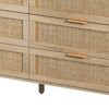 Rattan Storage Cabinet With 6 Drawers For Bedroom And Living Room - Natural - Image 10