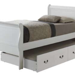 Twin Storage Bed With Style Elegant - White
