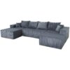 Modern 6 Piece Modular U Shaped Sectional Sofa With Chaise Lounge And Soft Corduroy Upholstery - Gray - Image 20