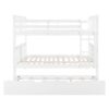 Full Over Full Bunk Bed With Twin Size Trundle And Ladder - White - Image 6
