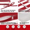 2 Pieces Set Outdoor Lounge Chair Cushion Replacement Patio Furniture Seat Cushion Chaise Lounge Cushion - Red / White - Image 6