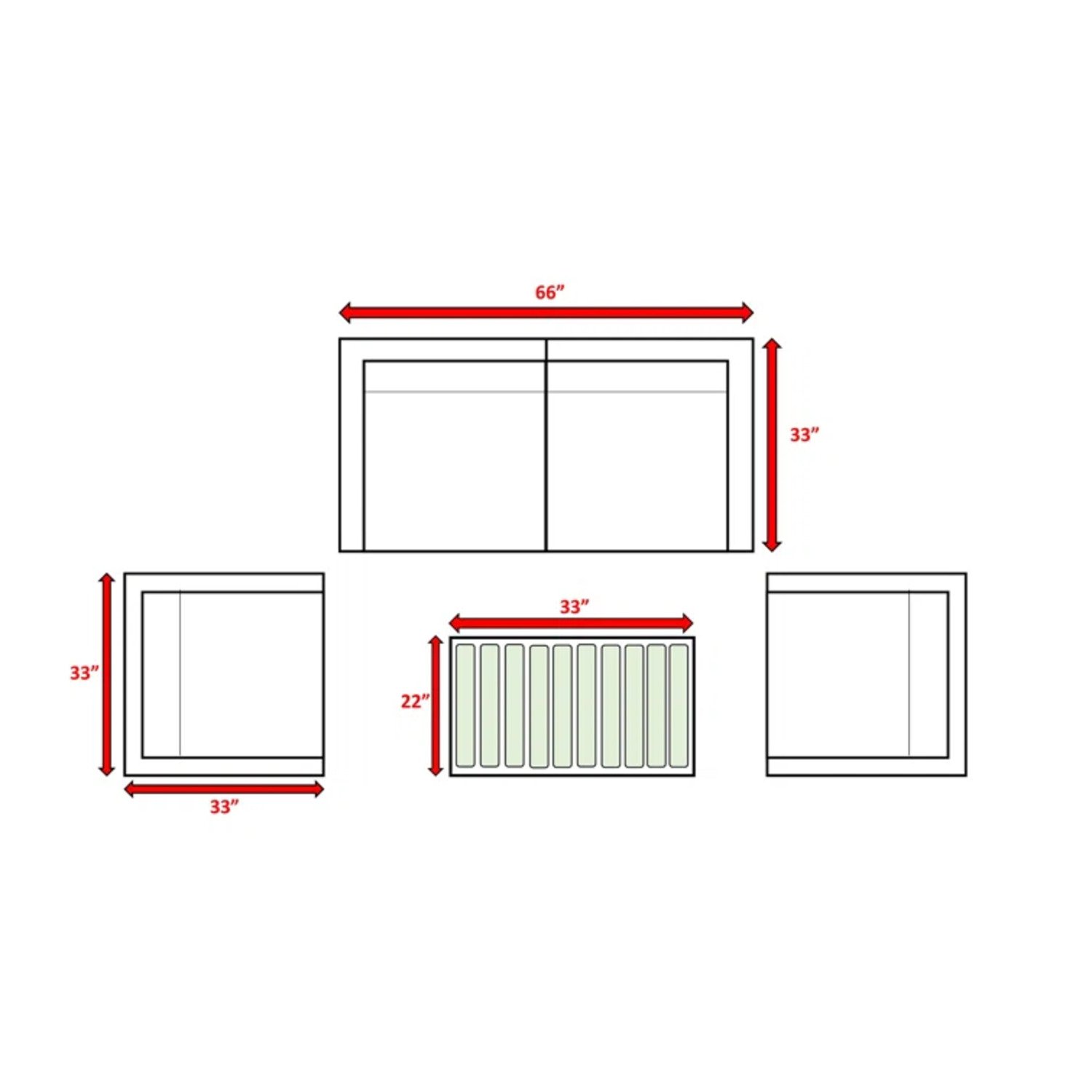 Stylish 4 Person Sofa Seating Group With Cushions Perfect For Outdoor Gatherings - Gray Mix - Image 3