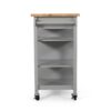 Contemporary Kitchen Cart With Wheels - Gray - Image 8