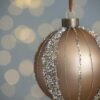 Christmas Ball Ornaments, Decorative Hanging Ball Christmas Tree Ornaments For Holiday Party Decorations (Set of 12) - Gold - Image 3