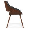 Malden - Bentwood Dining Chair With Wood Back - Distressed Black - Image 2