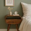 Circular Open Bedside Table - Chestnut - Image 11