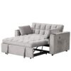 Multi Functional Sofa Bed With Cup Holder And USB Port For Living Room Or Apartments - Gray - Image 18