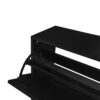 Modern Rattan 3 Door Shoe Rack Cabinet For Entryway Freestanding Black Storage Unit In Particle Board - Black - Image 14