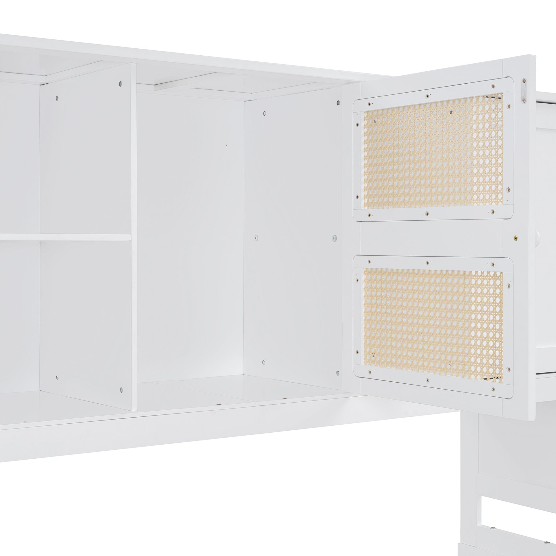 Full Size Wooden Daybed & Twin Size Trundle, And All In One Cabinet And Shelf - White - Image 17