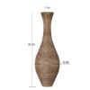 Tall Artificial Rattan Floor Vase In Elegant Statement Piece For Living Room Decor, Entryway, Or Hallway Versatile Home Accent For Dried Or Silk Floral Arrangements - Beige / Gray - Image 3
