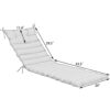 2 Piece Outdoor Chaise Lounge Cushion Set, Replacement Cushions For Patio Furniture - Navy Blue - Image 9