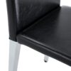 (Set of 2) Backrest Chairs With Metal Legs, They Are Ideally Suited For Minimalist And Contemporary Home Styles - Black / Silver - Image 13