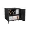 Office Furniture Copier Cabinet, 2 Door Steel Copier Stand, Mobile Pedestal File Printer Stand - Black - Image 9