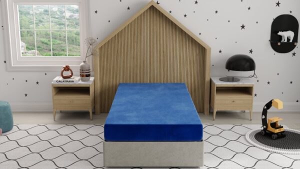 Kids Pedic - 7" Full Waterproof Protection Mattress - Blue