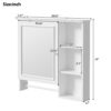 Wall Mounted Bathroom Storage Cabinet, Medicine Cabinets With Large Mirror Door, Adjustable Shelves And Three Open Storage Levels(Not Include Bathroom Vanity) - White - Image 7