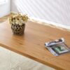 Modern Minimalist Wooden Table With Acrylic Legs For Dining, Living Rooms, And Kitchens - Wood - Image 14