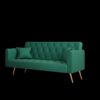 Convertible Double Folding Living Room Sofa Bed - Green - Image 11