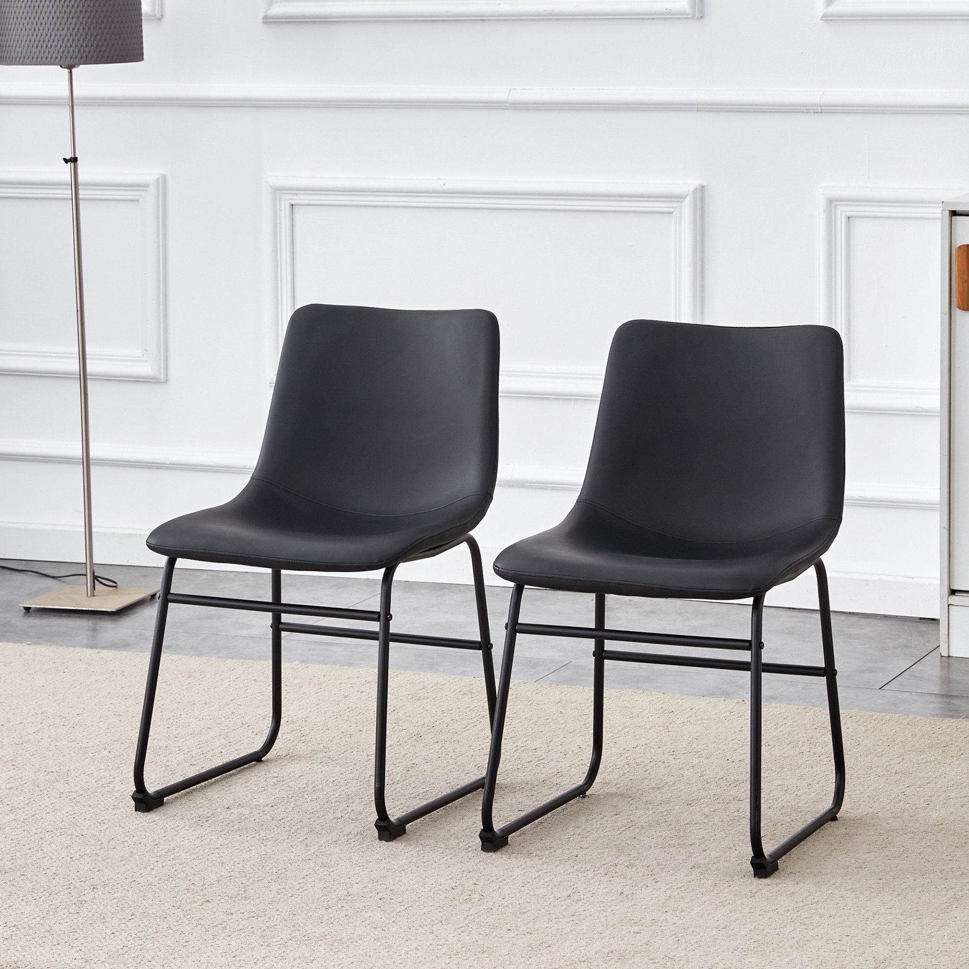 (Set of 4) Classic Chairs, A Stylish Seat Suitable For Modern Minimalist And Industrial Style Environments - Black - Image 6