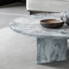 Luxury Natural Marble Coffee Table Genuine Marble, Living Room Centerpiece - Blue Gray - Image 7