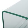 Modern Tempered Glass TV Stand With Shelf And Open Back Design - Clear - Image 13
