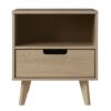 Modern 1 Drawer Nightstand With Open Cubby - Riviera - Image 3